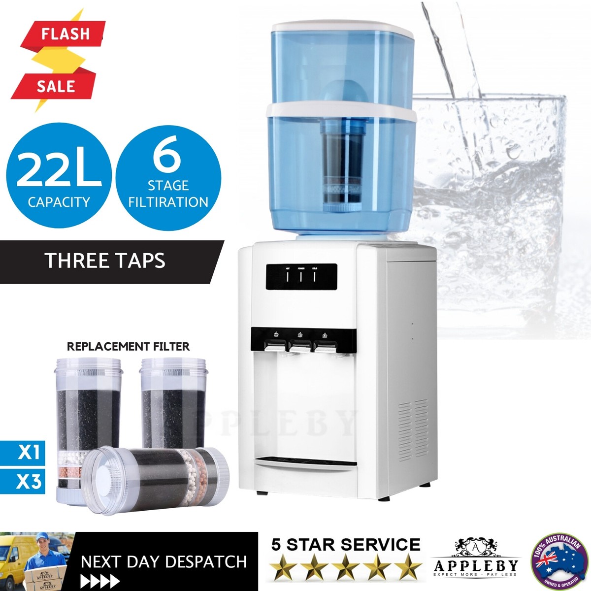 Activated Carbon Purifier Water Dispenser Water Cooler 22L