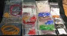 25 pk Multi Colored Mixed lot Varied Shaped Glass Beads 4mm