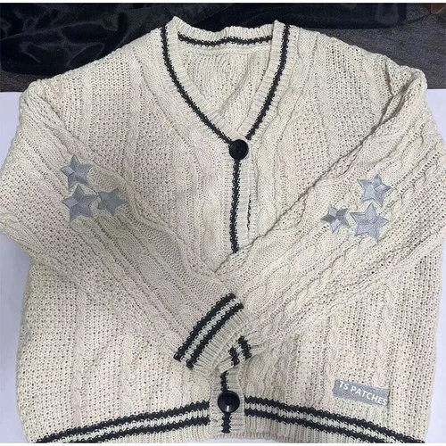Maglione Cardigan Maglione Maglia Donna Autunno Caldo Oversize - Foto 14 di 35