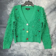 33 Degrees Ugly Christmas Sweater Womens SZ XS  Bulb Grinch