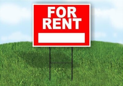 FOR RENT BLANK SPACE Plastic Yard Sign ROAD SIGN with Stand