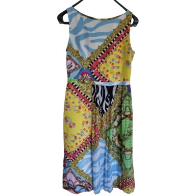 Moschino boutique summer dress with side splitsSz uk 10 Zip BNWT 