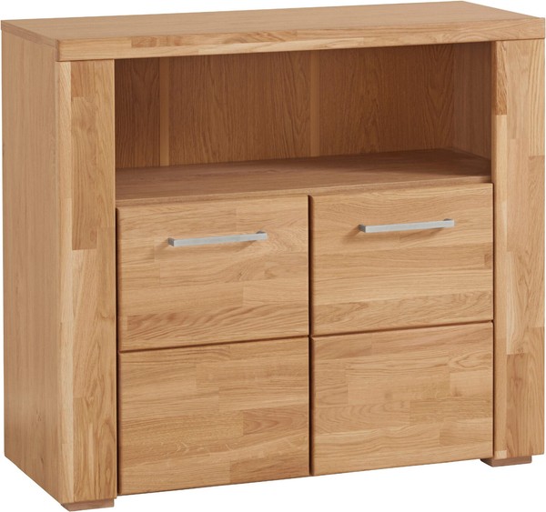 Kommode Celle Home Affaire Sideboard Eiche Teilmassiv Breite 90Cm Anrichte-image