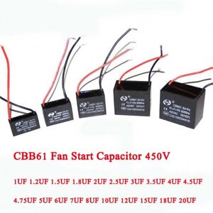 CBB61 Electric Machine Starting Capacitor 7uf 250V Ceiling Fan Capacitor