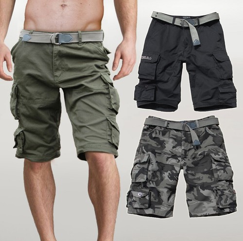 Bermuda Cargo shorts uomo con tasconi multitasche laterali militari Fun  Coolo | eBay