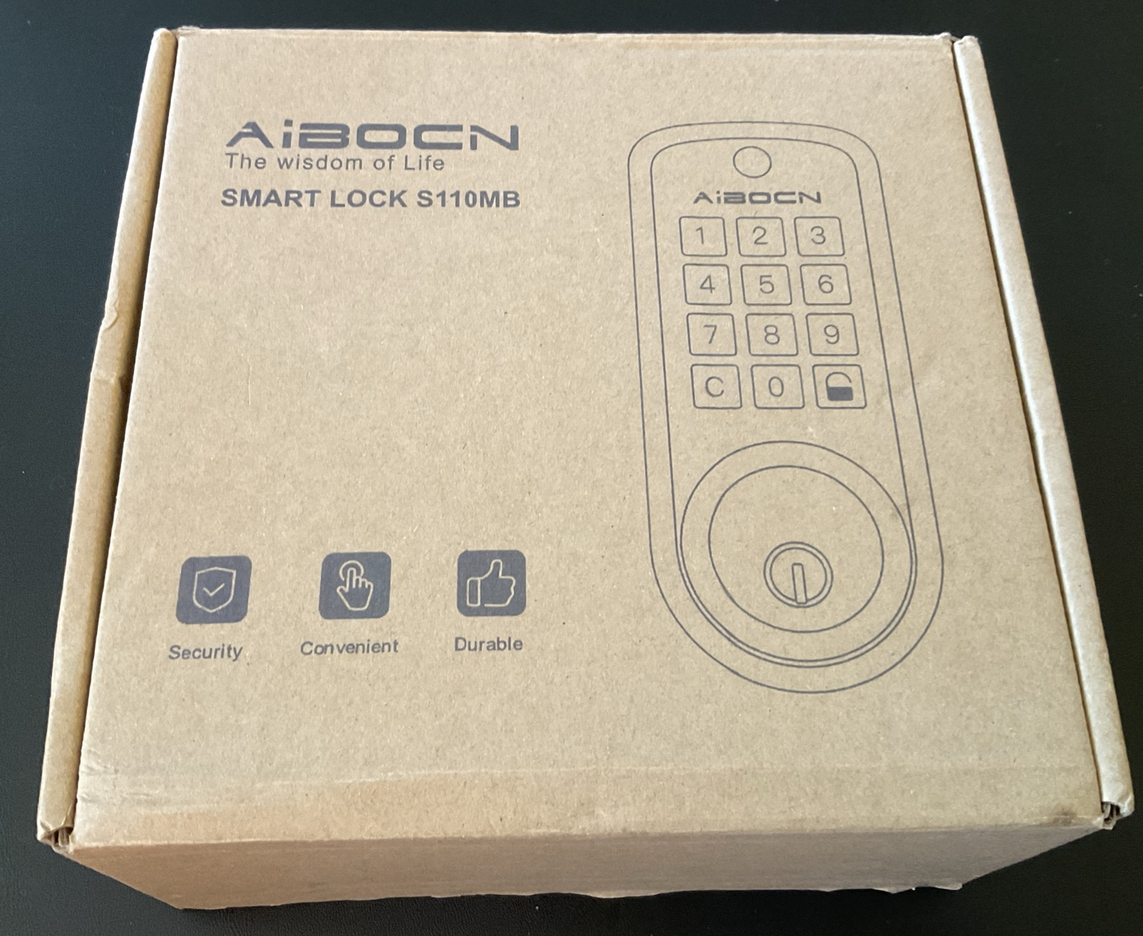 NOB Aibocn ST110MB Electronic Keypad Deadbolt Lock Keyless Entry-image