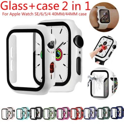 For Apple Watch Case Series 3/4/5/6/7 SE/8 Full Screen Protector Cover