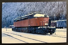 Postcard Milwaukee Road #E-76 Avery Yard, Mt.