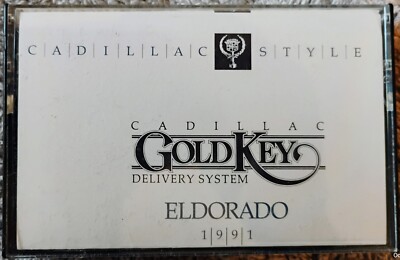 OEM 1991 Cadillac Eldorado Gold Key Delivery System Cassette Tape XLNT Condition