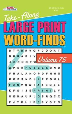 Take-Along Large Print Word Find Puzzle Book-Word Search Volume 75 - GOOD