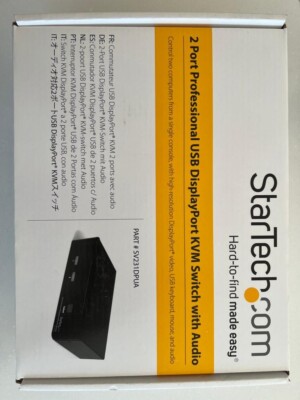StarTech.com SV231DPUA 2 Port Professional USB DisplayPort KVM Switch with Audio