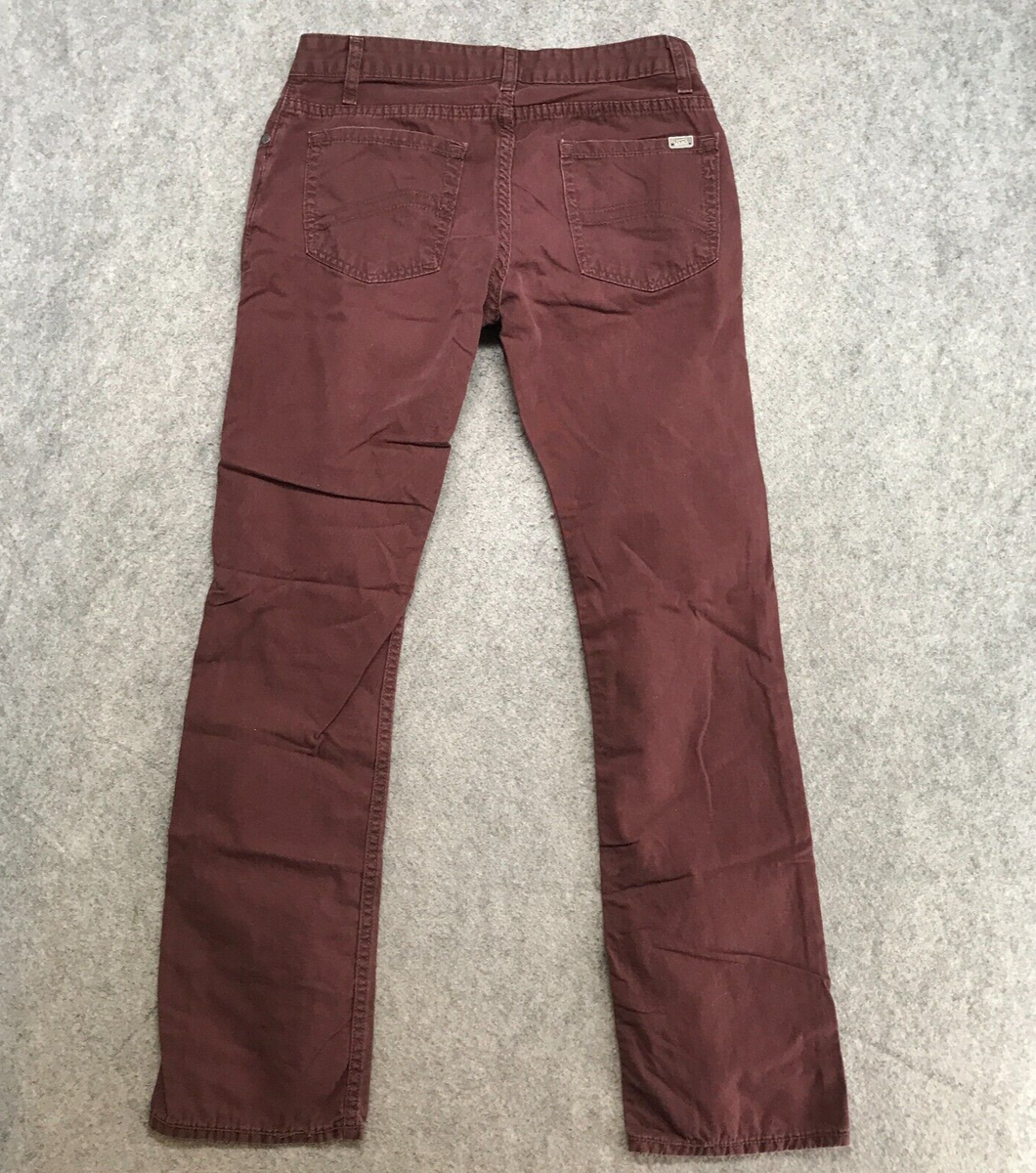 Vans Since 66 Jeans Boys Size 30 Straight Cut Maroon Lightweight Comfort  Denim