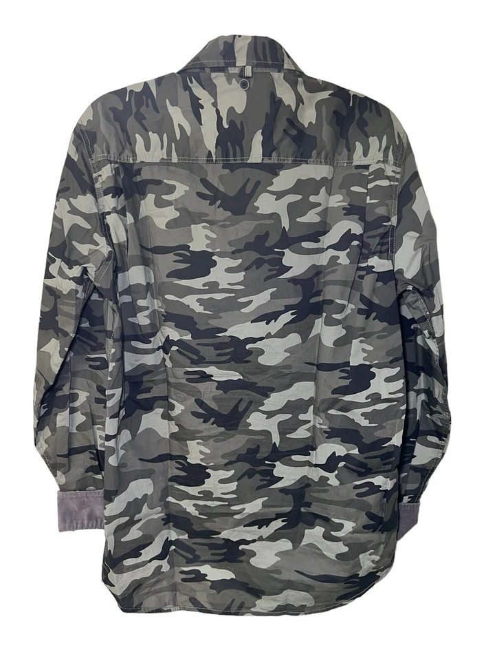 Hombre Impermeable Vintage Camuflaje Abotonado Talla Mediana Lagrange College Foto 2 de 4
