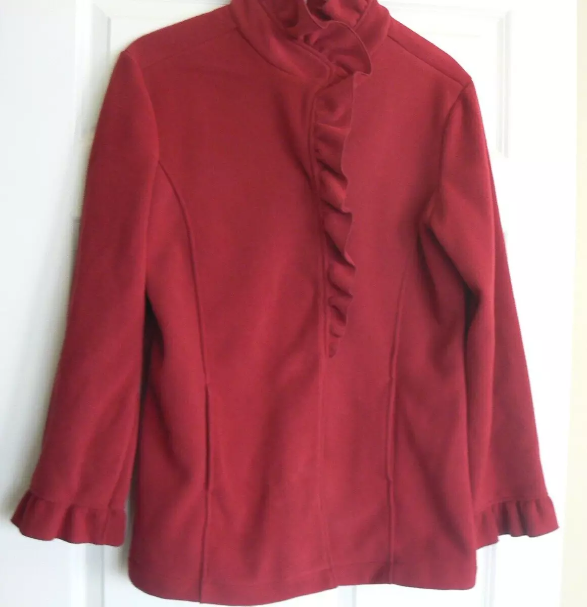 Plus size ruffle coat cheap