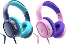 Wired HD Stereo Headset Headphones Volume Control 3.5mm Jack for Boys/Girls Gift