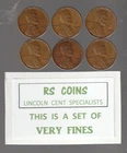 1944 / 1944D / 1944S / 1945 / 1945D / 1945S ~ 6 coin  VERY FINE LINCOLN CENT SET