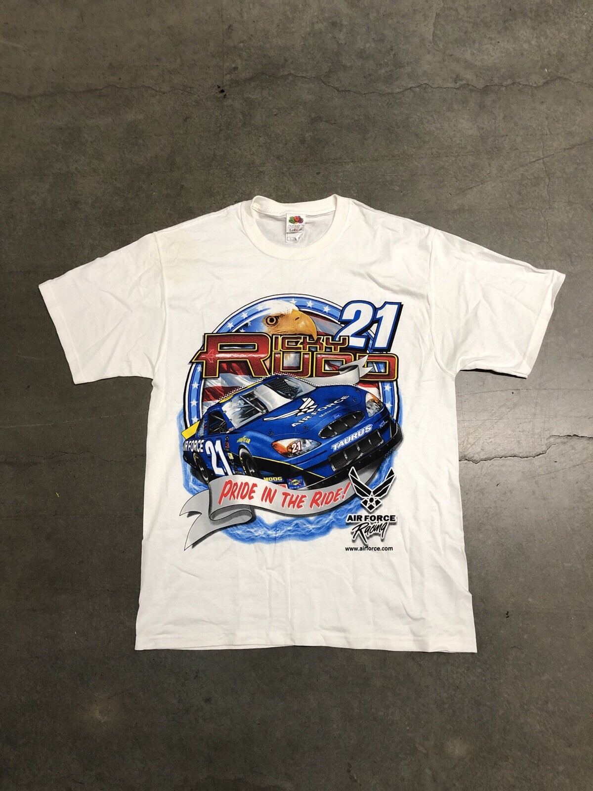Ricky Rudd 21 Vintage Y2K Ricky Rudd #21 Air Force Racing NASCAR Graphic T-Shirt ...