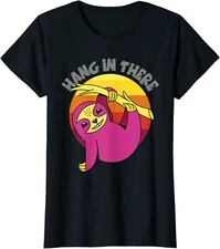 Hang In There Funny Sloth Hanging Koala From Tree Ladies' Crewneck T-Shirt
