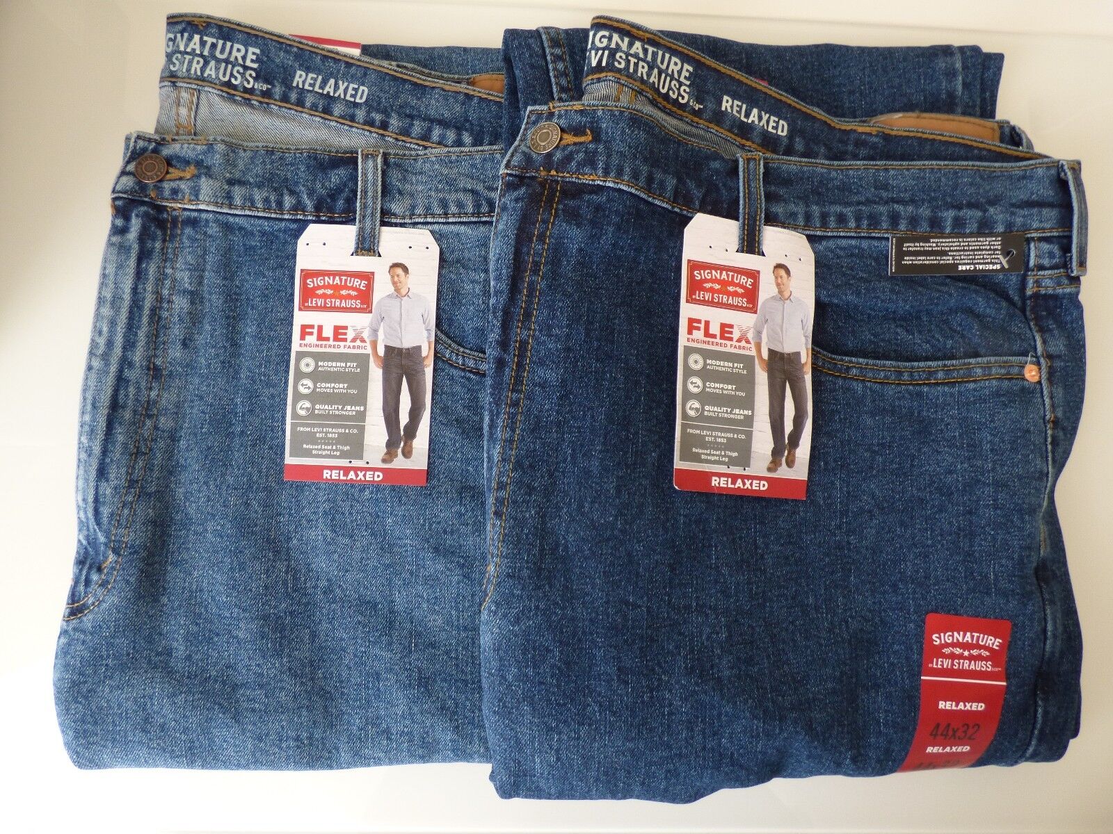 necesario Multa Derecho Mens Signature by Levis Relaxed Fit Jeans Levi Strauss &amp; Co | eBay