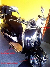 Seiten Sturzbügel 1 x R & 1 x L und 1 x Vorderrad Sturzbügel Roller ZNEN Firenze