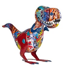 Dekofigur Dinosaurier T-Rex STREET ART H. 36cm aus Metall Formano Garten S25
