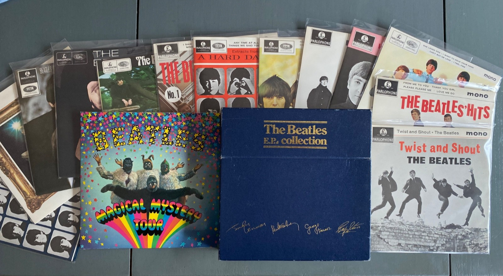 VTG RARE The Beatles EP Collection Box Set COMPLETE 14 Original 45rpm NM Vinyls