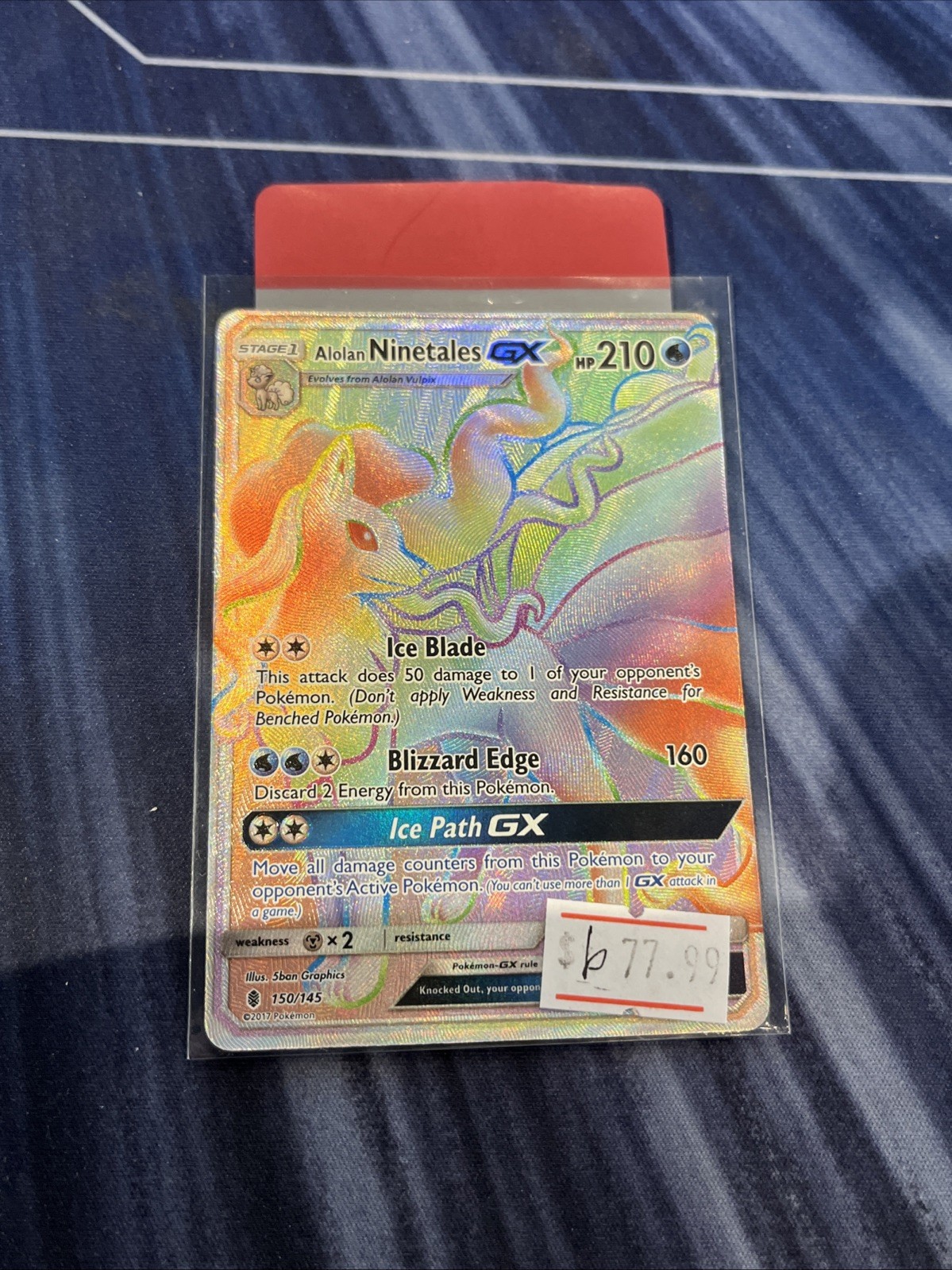 Alolan Ninetales GX (Secret) 150/145 Sm-Guardians Rising Holo