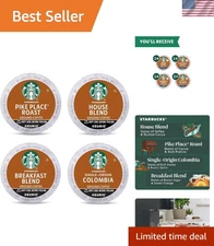 Keurig-Compatible 96 Count Coffee Pods Variety Pack - Exceptional Medium Roasts