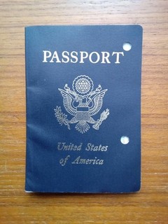 Libro blu passaporto USA obsoleto 2004 scaduto