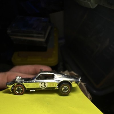 Hot Wheels Redline 11969 Boss Hoss  Ford Chrome/Black Redline Wheels