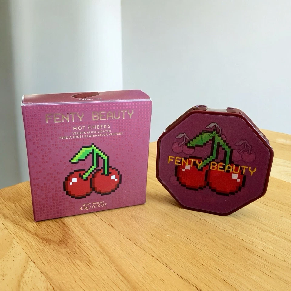 Fenty Beauty Hot Cheeks Velour Blushlighter Cherry Pop LIMITED EDITION 0.15 Oz - Image 3 of 4