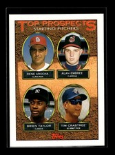1993 Topps #742 Rene Arocha Alan Embree Brien Taylor Tim Crabtree (NM+)(BAS)