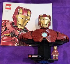 LEGO Marvel 76327 Ironman MK4 Bust with Minifigure & Manual!  NICE! SHIPS FREE!