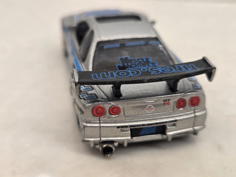 Muscle Machines Import Tuner 1/64 2000 Skyline GT-R Silver RARE Loose - Image 4 of 4