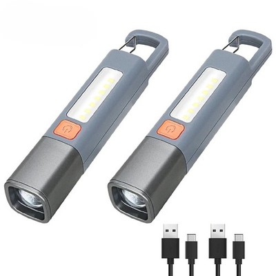 Superhelle LED Taschenlampe USB Wiederaufladbare Zoom Taschenlampe Wasserdicht Camping Licht