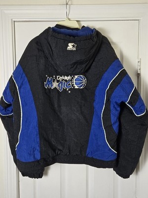 Vintage 90s Starter NBA Orlando Magic Pullover 1/2 Zip Hooded