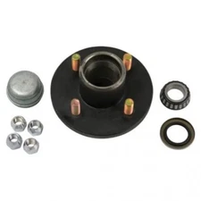 4 Bolt Trailer Hub Kit - 4" Bolt Circle 1" Inner and Outer Bearings