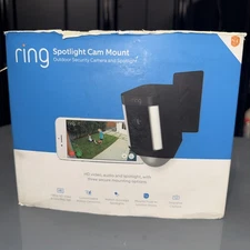 Ring Spotlight Cam Mount Wired Outdoor Security Camera & Spotlight NEW