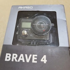 AKASO Brave 4 4K 20MP Wi-Fi Action Camera Ultra HD With Accessory Kit, NEW!
