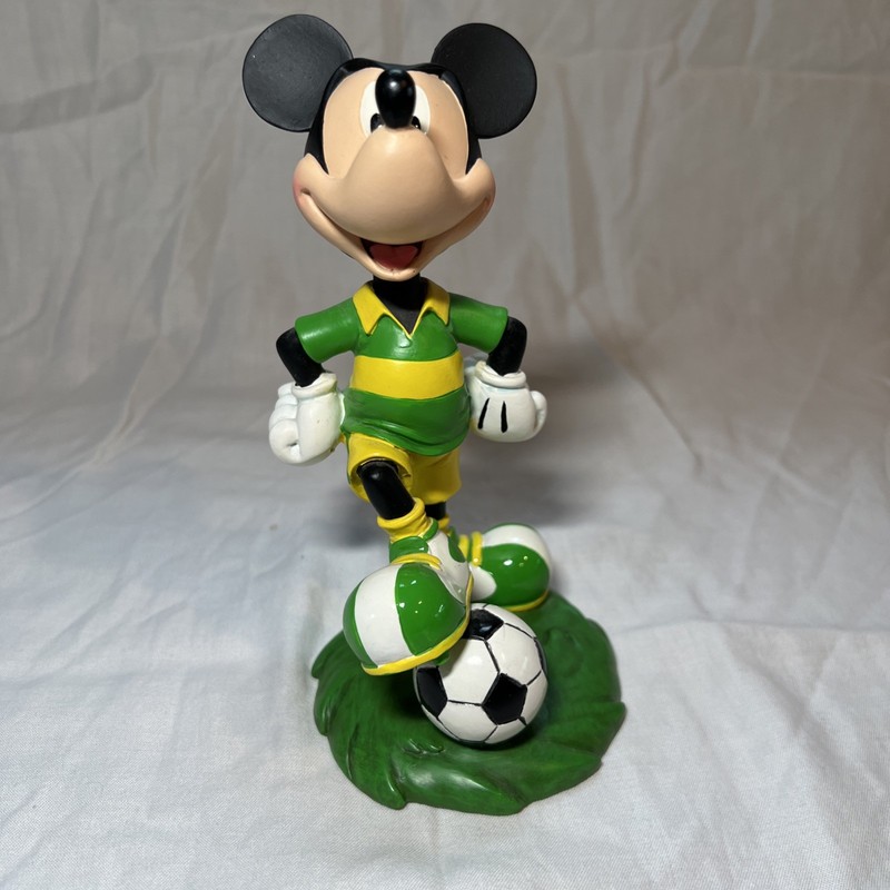 Mickey Mouse Soccer Bobblehead Authentic Original Disney Parks 6.5” Tall