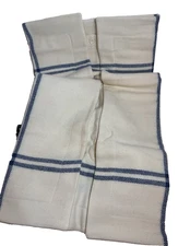 One Ralph Lauren Newburgh Blue and Cream Plaid Euro Sham, 100% Wool 26" x 26"