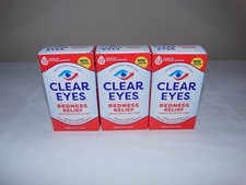 Clear Eyes Redness Relief Eye Drops 0.5 Fl Oz/15 ml Pack of 3 