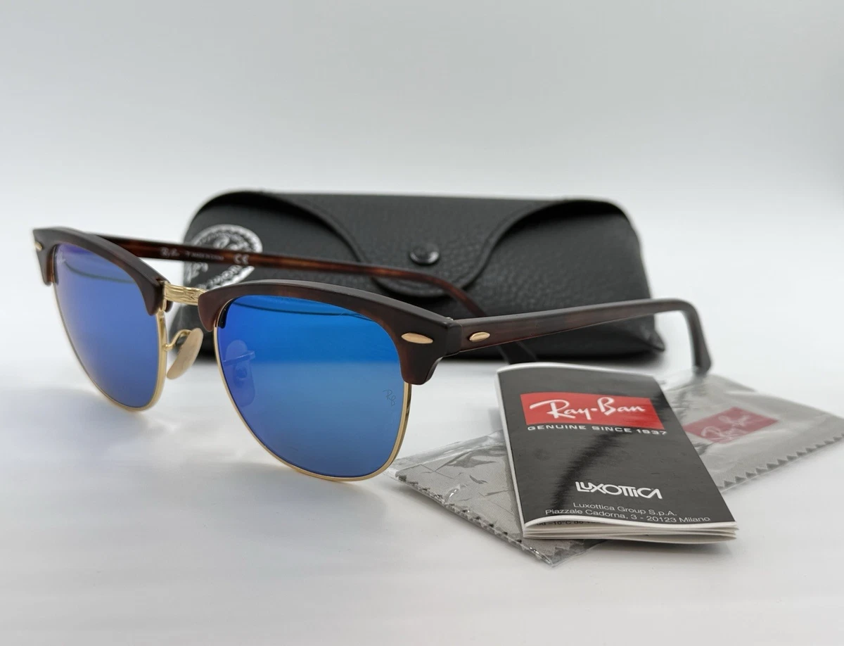 Ray-Ban Clubmaster Blue Mirrored Sunglasses for Men for sale | eBay