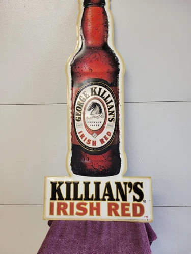 Vintage 2000 Killian's Irish Red Beer Metal /Tin Beer Sign 36x16 Inches