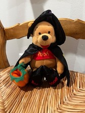 Disney Store 8 " Winnie the Pooh Witch with Pumpkin Bean Bag Plush
