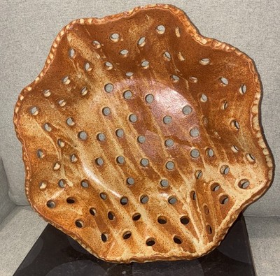Contemporary Abstract Sculptural Fruit/Centerpiece Bowl w/ Holes by SUE PARKER
