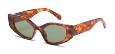 Womens Retro Geometric Sunglasses Tortoise Shell Frame Brown Lens Tinted UV400