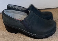 Women s KLOGS Mission Black NUBUCK LEATHER SLIP ON SLIP OIL Resistant 7 W