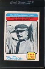 1973 O-Pee-Chee Baseball All-Time K Ldr Walter Johnson #478 OPC