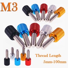 Knurled Aluminium & Stainless Steel Thumb Screw M3 Hight Head Thumbscrew Bolt